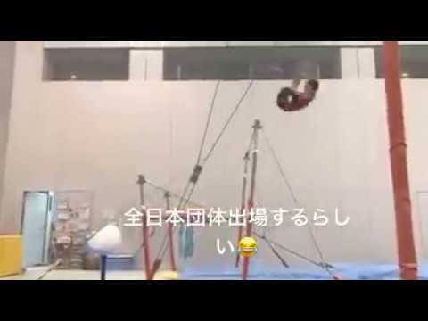 Kenzo Shirai training Uneven Bars.