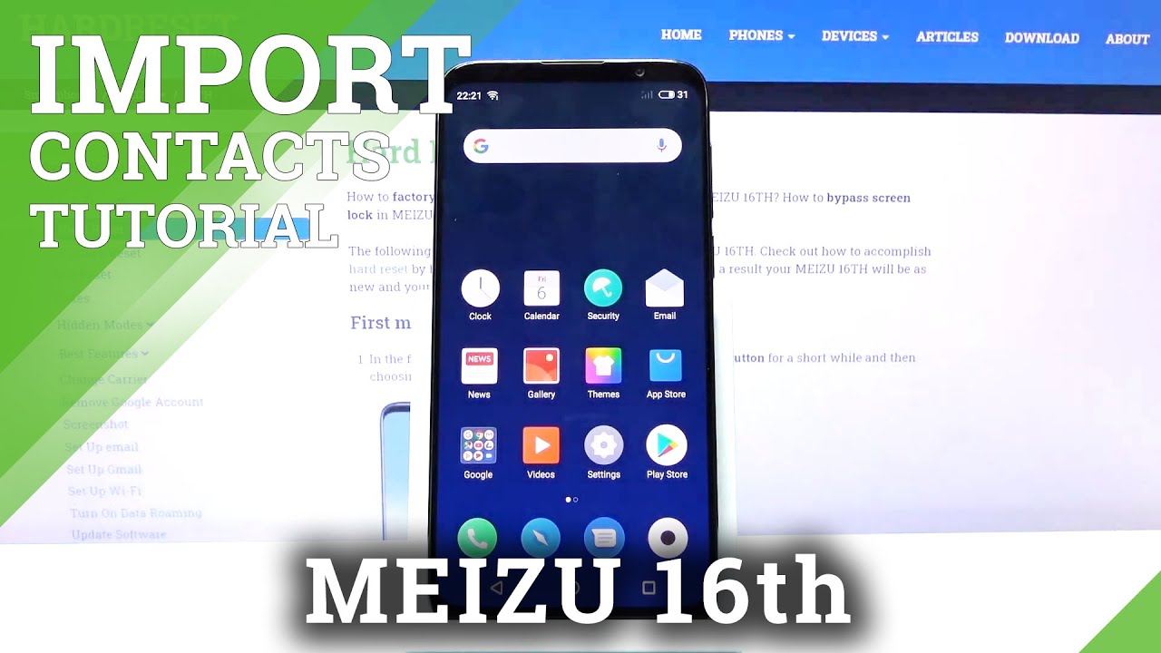How to Export or Import Numbers in MEIZU 16TH - Copy Contacts
