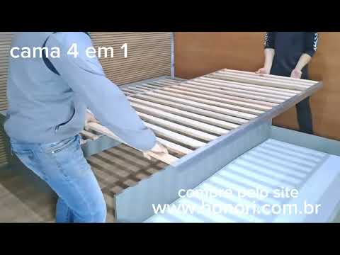 Cama 3 em 1 — veja como fica na cor escolhida