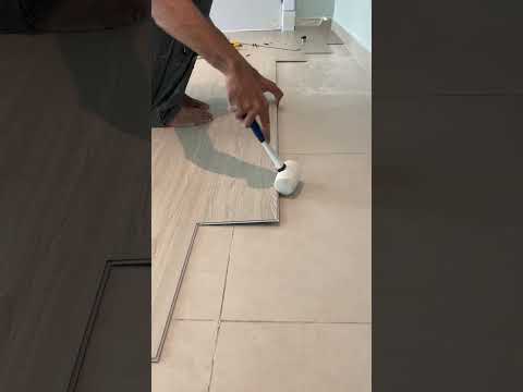 SPC Flooring Installation in Minutes | Waterproof & Durable! #homedecor #shorts