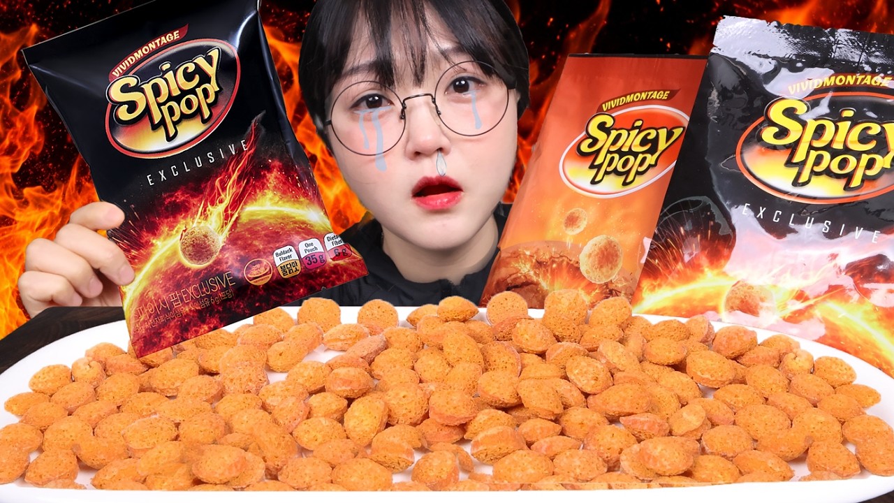 원칩챌린지 생각나게 만든 스파이시팝 먹방🔥Spicy Pop Snack Mukbang ASMR