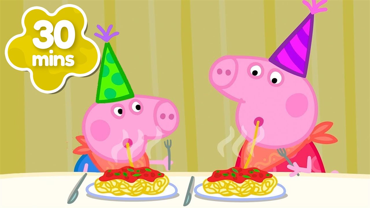 Grandpa Pig's Yummy Birthday Meal! 🍝  | Peppa Pig Full Episodes | 2 Hours of Kids Cartoons