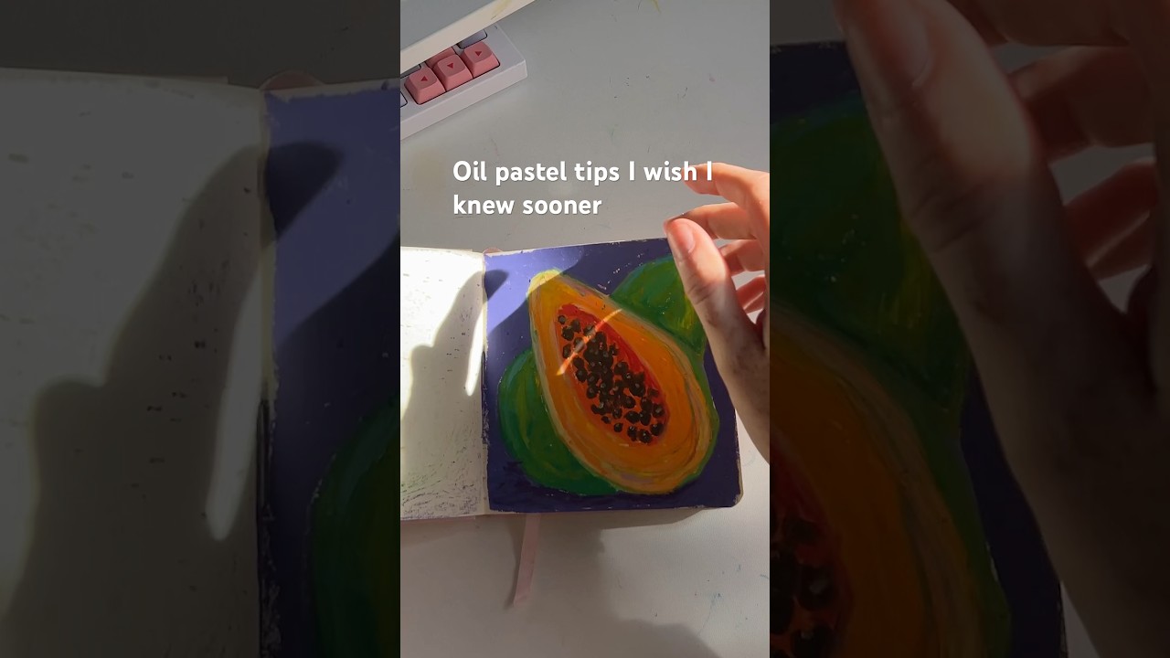Oil pastel tips I wish I knew sooner :) #beginnerarttips #oilpasteldrawing