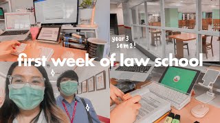 law school diaries ⚖️ start of 3rd year, seeing my classmates on campus, lots of studying