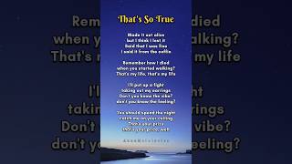 Download lagu TRY WITH YOUR OWN VOICE - THAT'S SO TRUE🤍SONG LYRICS #trywithyourownvoice #song #songlyrics mp3