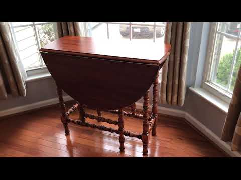 90 plus year old gate leg table refinished