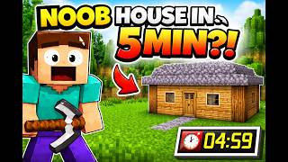 🎯 “Noob Builds House in 5 Minutes Challenge 😂” | 5 Minutes house challenge