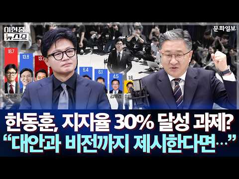 한동훈, 지지율 30% 달성 과제? 