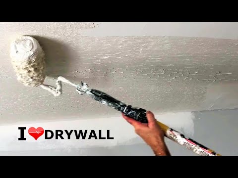 Skim Coat Your Ceiling With A Paint Roller Trick! #Shorts