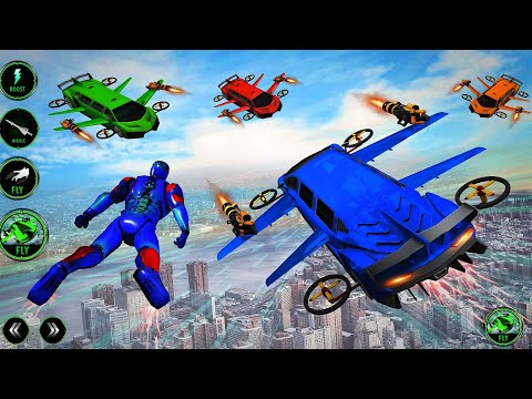 Flying Limo Police Helicopter Car Robot Games#10