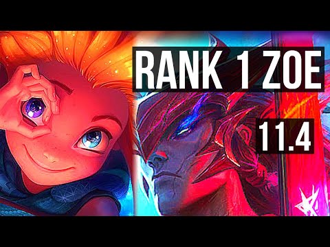 ZOE vs YONE (MID) | Rank 1 Zoe, Rank 6, 13/3/8, Legendary | EUW Challenger | v11.4