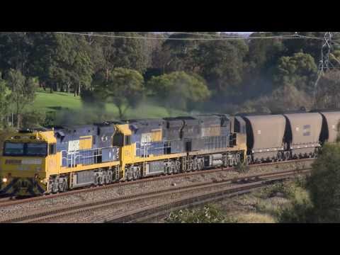 Triple "92 Class" locomotives with Pacific National Australian Coal Train - Hunter Valley NSW
