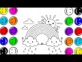 How To Draw Cute And Easy Rainbow 🌈 loom Drawing ,Painting And Coloring For Kids &Toddlers easy draw