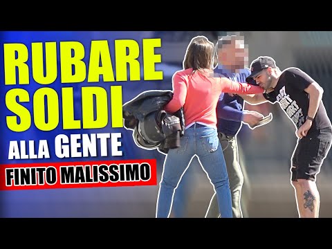 RUBARE SOLDI alla GENTE - PICCHIATO - [ Video Integrale Censurato ]