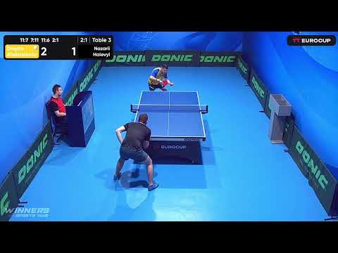 11:35 Dmytro Alieksieienko 3 - 1 Nazarii Haievyi 27.04.2023 TT Euro.Cup Ukraine Master. Table 3