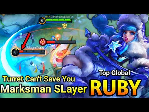 Ruby Damage Build!! Ruby Perfect Offlane Gameplay |Top Global Ruby Marksman SLayer - MLBB