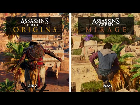 Assassin's Creed Origins vs Assassin's Creed Mirage - Details and Physics Comparison