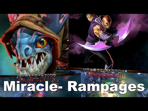 Miracle- AM and Slark Rampages Dota 2