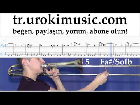 Trombon dersleri Mission Impossible - Theme Notalar Eğitim Bölüm#1 um-i723