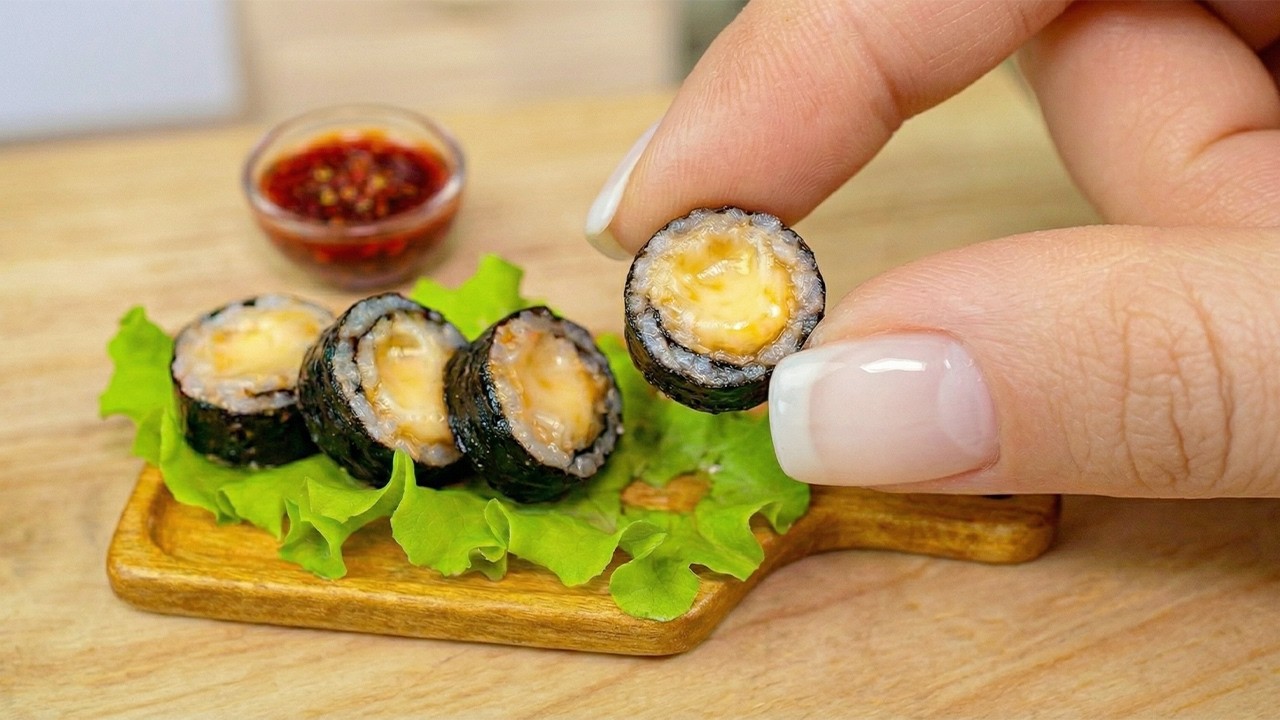 🔴[ライブ]🔴超ミニチーズキムチキンパを作ってみた | So Yummy Miniature Tuna Kimbap Recipe