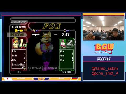 【スマブラDX大会】BGW #29 敗者側準決勝 Shunsuke(フォックス) vs Kobobi(ファルコン) - LQF Shunsuke(Fox) vs Kobobi(C.F)