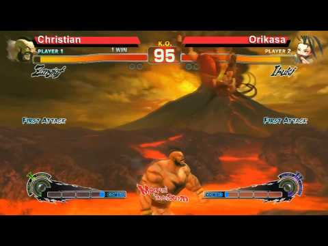 Christian (Zangief) vs Orikasa (Ibuki) - SSF4AE Singles - Marvel Throwdown @ LANCouver 2011