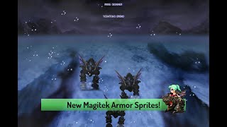 Final Fantasy VI  Enhanced Opening Credit Scene Feature New Amano Style Magitek Armor Sprites