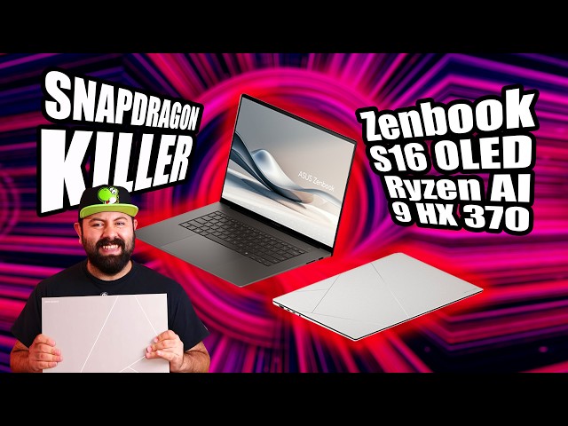 Vídeo relacionado con ASUS Zenbook S 16 OLED UM5606WA-RK297W - Ordenador Portátil 15.6" WQXGA+ 120Hz (AMD Ryzen AI 9 HX 370, 32GB RAM, 1TB SSD, Radeon 890M, Windows 11 Home) Gris Zumaia - Teclado QWERTY español