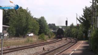 preview picture of video '2011: Zug mit Dampflok von Ulm nach Ehingen'