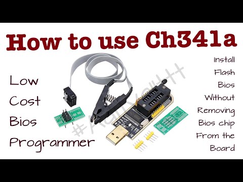 How to program bios chip using CH341A without removing from board with clip