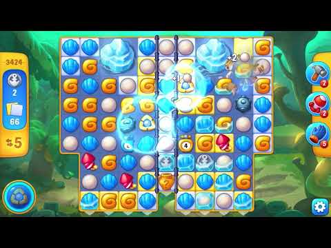 Fishdom Level 3424 4-6 try and CLEARED