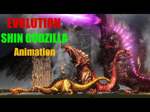 Evolution of Shin Godzilla : Size Comparison 5 Forms 2016 - New Version