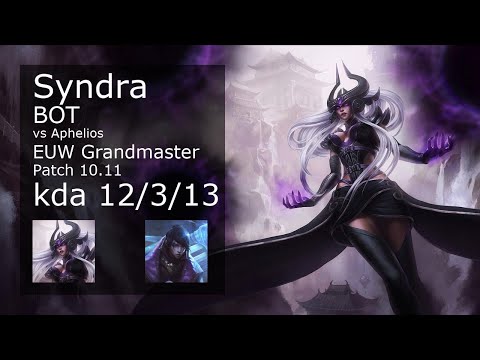 Syndra Bot & Blitzcrank vs Aphelios & Thresh - EUW Grandmaster 12/3/13 Patch 10.11 Gameplay