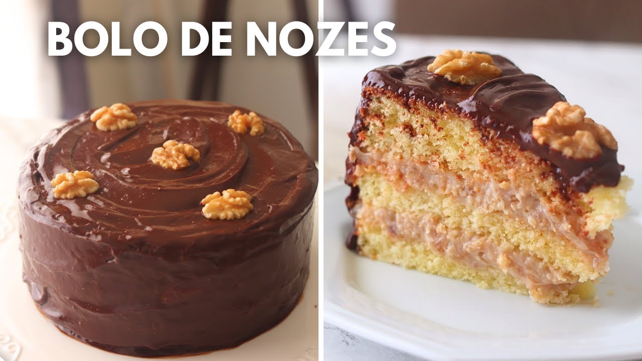 BOLO DE NOZES CREMOSO COM CHOCOLATE | Massa aerada fofinha | Day Flaubert