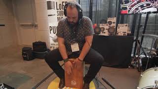 Video thumbnail for Solomon Designs Puck Cajon Pickup and Daru Jones LoFreq bass drum microphone at Summer NAMM 2018 by DRUM! Magazine