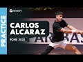 LIVE PRACTICE: Carlos Alcaraz Practices In Rome Before Final vs Jannik Sinner!