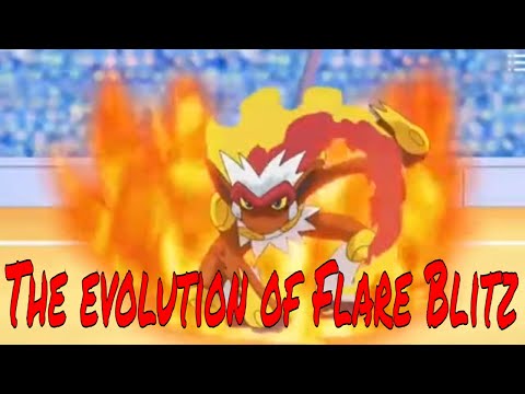 The evolution of Flare Blitz🔥🔥🔥 in the Pokémon Anime