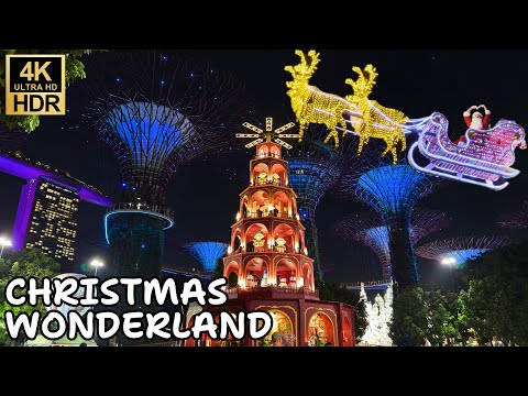 4K HDR | Christmas Wonderland at Gardens by the Bay | Singapore’s Most Magical Christmas Event 2025