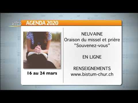 Agenda du lundi 16 mars 2020