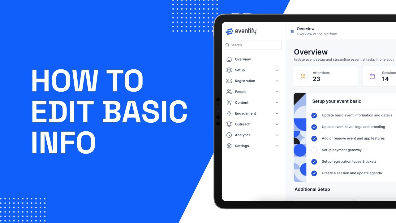 Eventify - How to Edit Basic Information