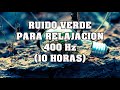 RUIDO VERDE | SONIDO VERDE | 400 Hz PARA LA RELAJACIÓN DE TU MENTE | Banco de Sonidos