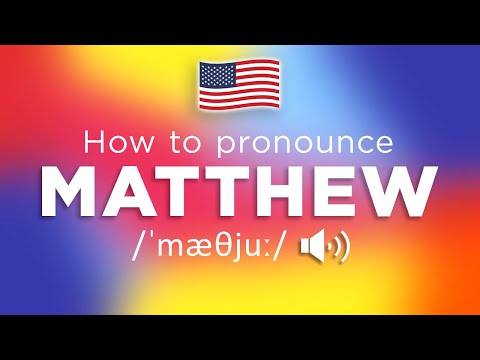 How To Pronounce Matthew (100% CORRECTLY!!)