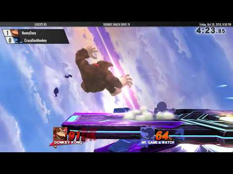 Sooner Smash Dojo 79 - NavyDavey (Donkey Kong) vs CrazyBoxMonkey (GnW) - Losers Finals