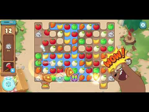 We Bare Bears Match3 Repairs Level 141 - No Boosters