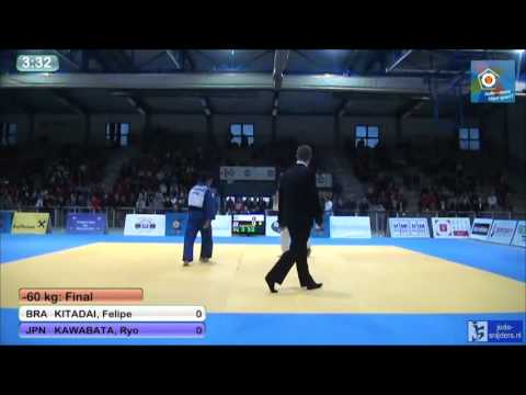 Judo 2014 European Open Men Oberwart: Kitadai (BRA) - Kawabata (JPN) [-60kg] final