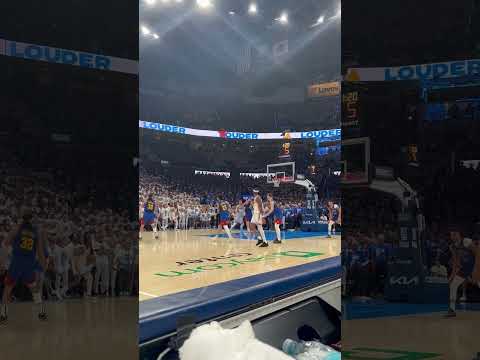 JDub YELLS at his wrist after sinking a corner 3 to ICE the Nuggets #thunderup