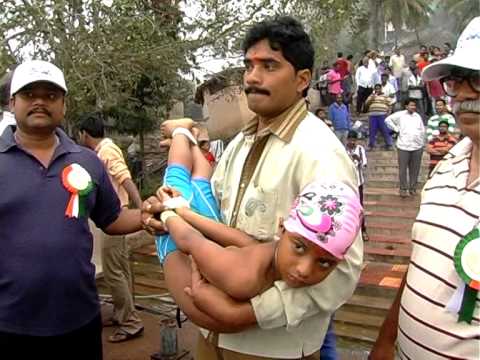 Theerdhu  hands and  legs tied and cross the krishna rever 1.5 km