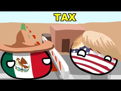 USA tax Mexico border - Countryballs