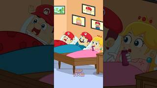 Baby Luigi Disturbs Sleeping Baby Mario #animationmeme #funnycartoon #supermario