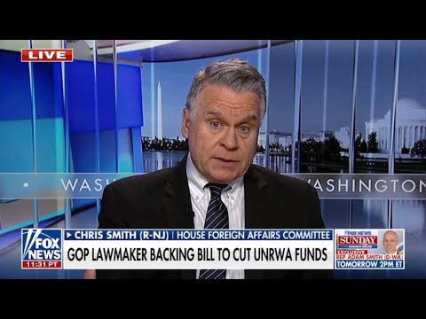 Rep Chris Smith discusses his legislation to ban US funding for UNRWA: 'a child soldier factory'